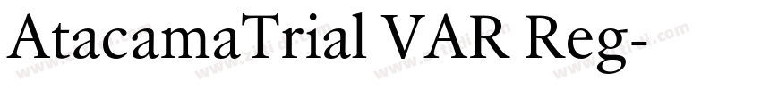 AtacamaTrial VAR Reg字体转换